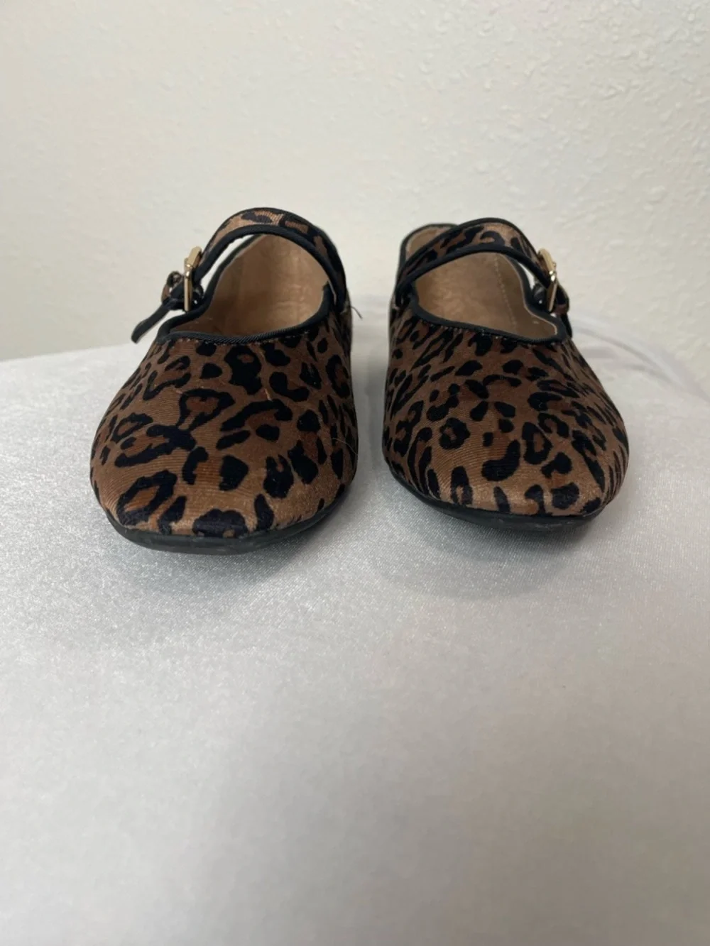 Josie Leopard Print Mary Jane Flats 7.5